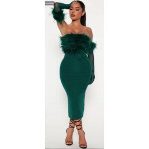 Raina Gloved Midi Dress Set - FASHION NOVA